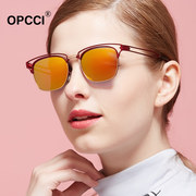 opcci2019轻巧太阳镜，女潮个性复古墨镜，小脸偏光太阳眼镜