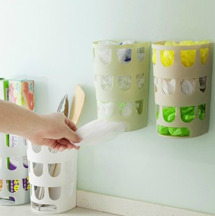 创意厨房垃圾袋收纳盒环保塑料袋抽取盒多用壁挂挂式垃圾袋储物盒