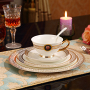 欧式西式创意陶瓷餐具瓷器，咖啡杯碟盘套装单人，四件套酒店用品摆台