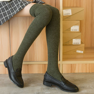 羊绒过膝袜子女日系秋冬季护膝盖袜套兔绒加厚加长保暖高筒长筒袜