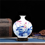 景德镇陶瓷器名家大师胡慧中《荷香，》手绘花瓶，客厅家居装饰摆件