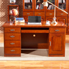 美式纯香樟木实木书桌，实木奢华型电脑桌办公写字桌，欧式全实木家具