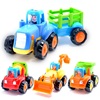 汇乐宝宝玩具车快乐工程队儿童工程推土车农夫拖拉机搅拌车惯性车