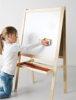 品儿童大画板实木双面，磁性写字板展示画架宝宝支架式黑白板促
