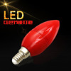 红色LED节能佛灯泡E14小螺口红色蜡烛灯泡 灯笼灯泡 3W台灯财神灯