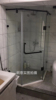 定制黑色淋浴房一字型开门淋浴房钢化玻璃淋浴房隔断移门