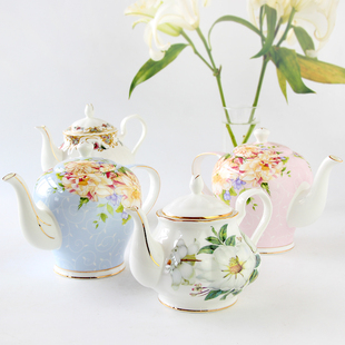 欧式茶具下午茶茶具，陶瓷茶壶英式茶具骨瓷，咖啡壶花茶壶