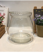 玻璃透明花瓶客厅摆件现代简约插花水培富贵竹 百合干花落地饰品