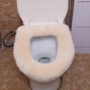 家用纯羊毛马桶坐垫粘贴式，冬季短毛绒加厚保暖通用抗菌方形坐便套