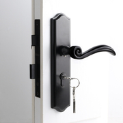 台湾依佰利黑色门锁美式室内房，门锁简约欧式仿古北欧静音木门门锁