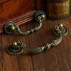 欧式抽屉拉手拉环柜门把手美式复古地中海衣柜门把手古铜橱柜单孔