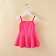 3岁女夏装-吊带裙童裙1-2-0 婴儿裙女宝宝棉连衣裙背心裙子