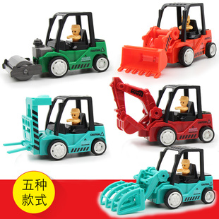儿童玩具工程车玩具挖掘机压路机宝宝迷你惯性小汽车惯性工程车