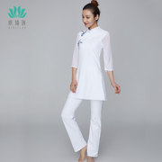 18年依琦莲白色瑜伽服套装，不一样的瑜伽白jtb18325+jl17132