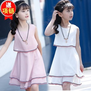 女童2023连衣裙夏装，中小儿童公主裙子童装，韩版夏季雪纺裙潮