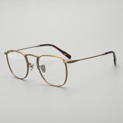 文艺复古眼镜框钛椭圆形眼镜，时尚超轻纯钛全框眼镜架近视眼镜高