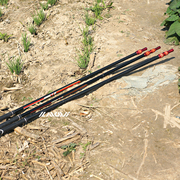 碳素抄网杆 超硬轻伸缩定位2.1 2.4 3.0米裸竿钓鱼用品渔具配件