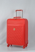 24寸红色皮拉杆箱万向轮拉杆箱20寸旅行箱登机箱男女结婚行李箱