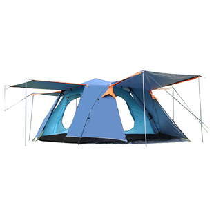 双层户外帐篷3-4人户外露营帐篷，双人防雨全自动速开免搭建装备