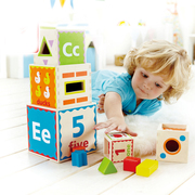 德国儿童玩具知识套盒，1-2岁宝宝益智智力，早教积木大块木制sf