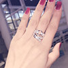 皮带扣食指锆石戒指，女款s925纯银日韩国学生，潮人个性创意指环饰品