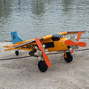 复古铁艺二战运输飞机模型，福特铁皮鹅战斗机，摆件展馆大型陈列道具