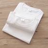 (买一送一)200克日本重磅，纯棉圆领打底t恤纯白色短袖t恤男女夏