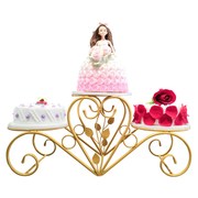 欧式铁艺三层蛋糕架子创意，多层生日婚庆礼，点心甜品托盘艺术展示台