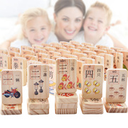 汉字拼音双面多米诺骨牌，动脑儿童1益智玩具3-5岁智力，认知学习积木