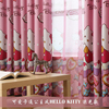 定制韩式卡通hellokitty猫粉色，可爱遮光成品窗帘，女孩房卧室客厅