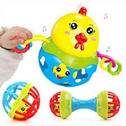 0-1岁婴儿手抓球健身球3-6-9-12个月宝宝摇铃软胶球早教益智玩具