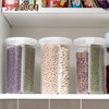 日本分格收纳盒厨房塑料，储物盒透明五谷杂粮保鲜罐，分隔食品密封桶
