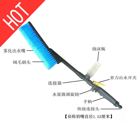 汽车刷子通水