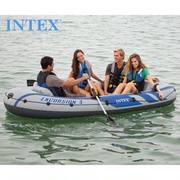 INTEX皮划艇冲锋舟钓鱼船充气船厚橡皮艇耐磨气垫船2人3人4人