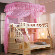 儿童双层床子母床蚊帐，上下铺柜梯高低床，钓鱼竿伸缩落地支架1.5米