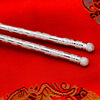 s999龙凤呈祥实心银筷子，足银商务送礼物，纯银饰品结婚纯银餐具