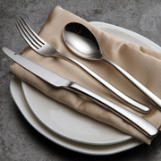 304不锈钢法式轻奢西餐具家用叉勺牛排叉两件套西餐餐具套装