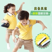 幼儿园园服夏装，2019小学生校服，运动短袖套装英伦风