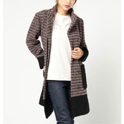 日本原单中长款粗毛线衣宽松加厚外穿女装秋冬含羊毛针织衫外套