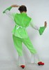 喇叭袖过渡秧歌服饰少数民族，舞蹈演出服装，秧歌舞台表演服装绿色