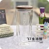 星巴克杯子2018情人节礼物，甄选原木盖双层玻璃杯经典logo茶杯马克