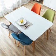 北欧实木餐桌椅组合现代简约家用小户型餐厅长方形钢化玻璃饭桌子