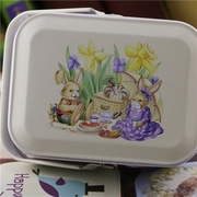 创意婚庆喜糖盒 大白兔手提铁盒 彼得兔宝宝满月手伴礼盒 喜蛋盒