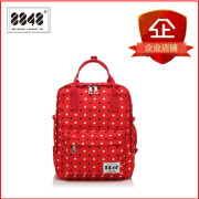 8848日韩儿童书包 可手提中小学生双肩背包 波点红纯色幼儿园包包