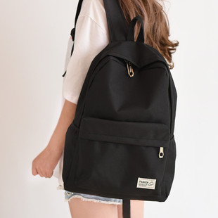 日系韩版双肩包女书包高中学生校园大容量简约旅行男背包电脑包潮