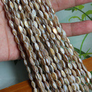 天然珍珠淡水贝麦头珠4*8mm米珠，散珠子diy饰品材料配件