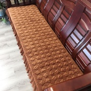 加厚法莱绒冬季实木沙发坐垫简约珊瑚绒长椅子靠垫舒适保暖可拆洗