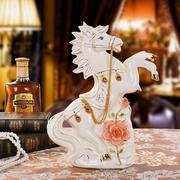 欧式装饰品摆设家居饰品陶瓷工艺品新房创意摆件结婚礼物 马