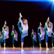 儿童演出服古装薄纱长袖仙女中国风舞蹈服女童练功服幼儿表演服装