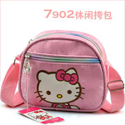 hello kitty儿童休闲挎包 韩版卡通斜挎包 小背包 7902皮绣粉色